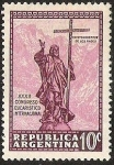 Stamps Argentina -  XXXII CONGRESO EUCARISTICO INTERNACIONAL - CRISTO REDENTOR DE LOS ANDES
