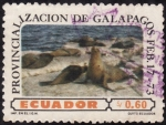 Stamps Ecuador -  Provincialización de Las Galápago-focas