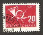 Sellos de Europa - Rumania -  corneta postal