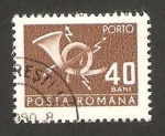 Stamps Romania -  corneta postal