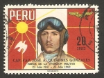 Sellos de America - Per� -  505 - Capitán José A. Quiñones Gonzáles, héroe de la aviación militar