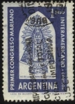 Stamps Argentina -  Nuestra Señora de Luján Patrona de la República Argentina. Primer Congreso Mariano Interamericano.