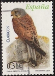 Stamps Spain -  ESPAÑA 2008 4377 Sello Serie Flora y Fauna Aves Pájaros Cernicalo comun usado Espana Spain Espagne S