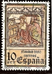 Stamps : Europe : Spain :  Navidad. Mural gótico de la iglesia de Santa María de Cuiña, en Oza de los Ríos (La Coruña)