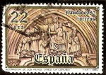 Stamps : Europe : Spain :  Navidad. Portico de la iglesia de Cinis, en Oza de los Ríos (La Coruña)