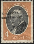 Stamps Argentina -  Su Santidad el Papa Juan XXIII entre los años 1958-1963.