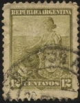 Sellos de America - Argentina -  El sol naciente. La Libertad y el escudo Nacional Argentino. 1899 a 1903 