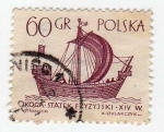 Stamps Poland -  Nave. Barcos
