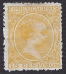 Stamps Spain -  Alfonso XIII, Tipo Pelón. - Edifil 229