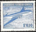 Sellos de America - Chile -  CORREO AEREO CHILE - AVION