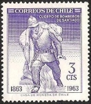 Stamps Chile -  CUERPO DE BOMBEROS DE SANTIAGO