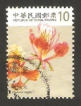 Sellos de Asia - Taiwn -  3230 - flor delonix regia