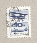 Stamps Hungary -  Biplano