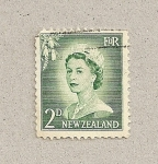 Stamps New Zealand -  Reina Isabel II