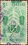 Stamps Venezuela -  Escudo de Yaracuy. Plátanos y productos agrícolas.