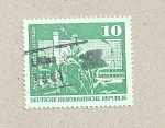 Stamps Germany -  Calle del Ayuntamiento en Berlín este