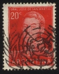 Sellos de America - Argentina -  Libertador General San Martìn. Matasello escudo de la ONU 