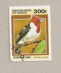 Stamps Benin -  Ave Paroaria coronata