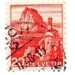 Stamps Switzerland -  1938-IGLESIA de CASTAGNOLA de LUGANO