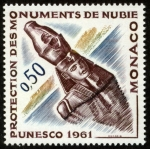 Stamps : Europe : Monaco :  EGIPTO - Monumentos de Nubia, desde Abu Simbel hasta Philae