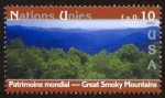 Sellos de America - ONU -  ESTADOS UNIDOS - Parque nacional Great Smoky Mountains