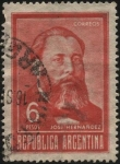 Stamps Argentina -  José Hernández. 1834 – 1886. Periodista, político y escritor autor de los libros del Martín Fierro. 