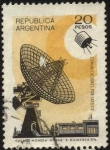 Stamps Argentina -  Conmemorativo de las comunicaciones por satélite. 