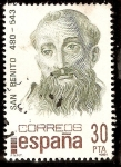 Stamps Spain -  Centenarios. San Benito