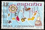 Stamps Spain -  España insular. Islas Canarias. Carta de Mateo Prunes