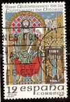 Sellos de Europa - Espa�a -  800 aniversario de la fundación de Vitoria. Sancho VI de Navarra