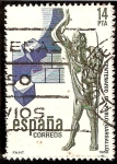 Stamps Spain -  Centenario del nacimiento del escultor Pablo Gargallo. El Profeta