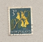 Sellos de Oceania - Nueva Zelanda -  Planta flores amarillas