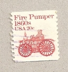 Stamps United States -  Bomba de 1860 extinguir fuegos