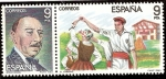 Stamps Spain -  Maestros de la Zarzuela. Jesús Guridi - El Caserío