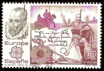 Stamps Spain -  Europa-CEPT. Miguel de Cervante y el Quijote
