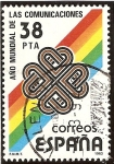 Stamps Spain -  Año Mundial de las Telecomunicaciones. Logotipo