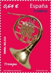 Stamps : Europe : Spain :  ESPAÑA 2010 4577 Sello Nuevo Instrumentos Musicales Trompa Espana Spain Espagne Spagna Spanje Spanie