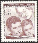 Stamps Chile -  CAMPAÑA NACIONAL DE ALFABETIZACION