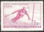 Stamps Chile -  CAMPEONATO MUNDIAL DE SKI CHILE 1966
