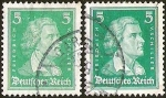 Stamps Germany -  DEUTSCHES REICH - FRIEDRICH VON SCHILLER POTA ALEMAN. (1759- 1805)