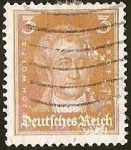 Stamps Germany -  DEUTSCHES REICH - JOHANN WOLFGANG VON GOETHE - POETA. (1749 - 1832)