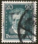 Stamps Germany -  DEUTSCHES REICH - LUDWING VAN BEETHOVEN - COMPOSITOR. (1770 - 1827)