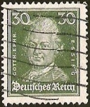 Stamps Germany -  DEUTSCHES REICH - GOTTHOLD EPHAIM LESSING - POETA . ( 1729- 1981) 