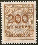 Sellos de Europa - Alemania -  DEUTSCHES REICH - IMPERIO ALEMAN -  200 MILLION