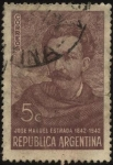 Stamps America - Argentina -  100 años del nacimiento de José Manuel Estrada. 1842 - 1942. Abogado, escritor y político de Argenti