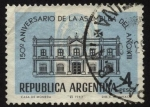 Stamps : America : Argentina :  150 años de la asamblea del año XIII. Sello de la asamblea soberana impreso encima del edificio del 