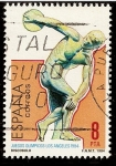 Stamps Spain -  Juegos Olímpicos. Los Angeles. Discóbolo de Mirón