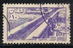 Stamps : Asia : Lebanon :  Canal de riego, Rio Litani.