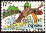 Stamps Spain -  Grandes Fiestas Populares. Descenso del rio Sella