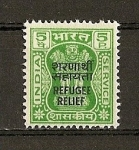 Stamps India -  Columna de Asoka / Sobrecargado.
